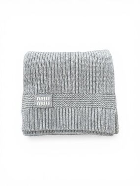 *SOLD* Miu Miu: Grey Wool Cashmere Scarf